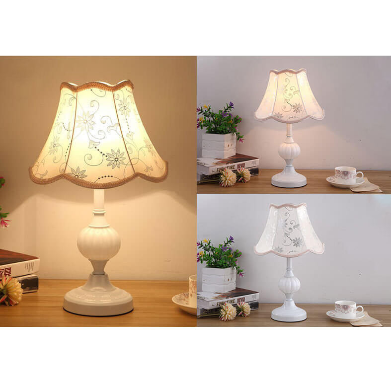 Floral Glass Table Lamp 1-Light Nordic Vintage Design-Lighting > Table Lamps-casanuva-casanuva