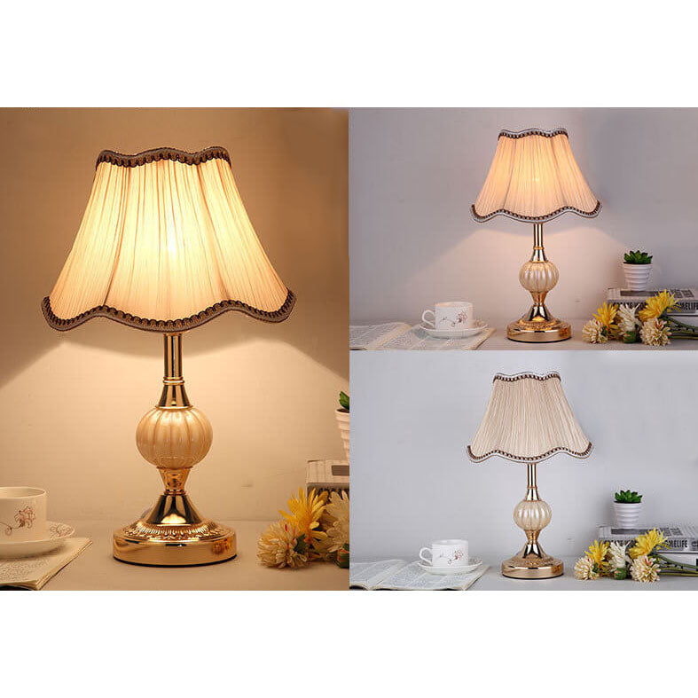 Floral Glass Table Lamp 1-Light Nordic Vintage Design-Lighting > Table Lamps-casanuva-casanuva