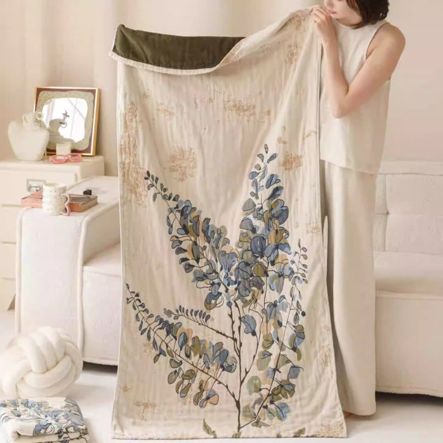 Floral Print Bath Towel Blanket-Bedding & Bath > Bath Towels-casanuva-casanuva