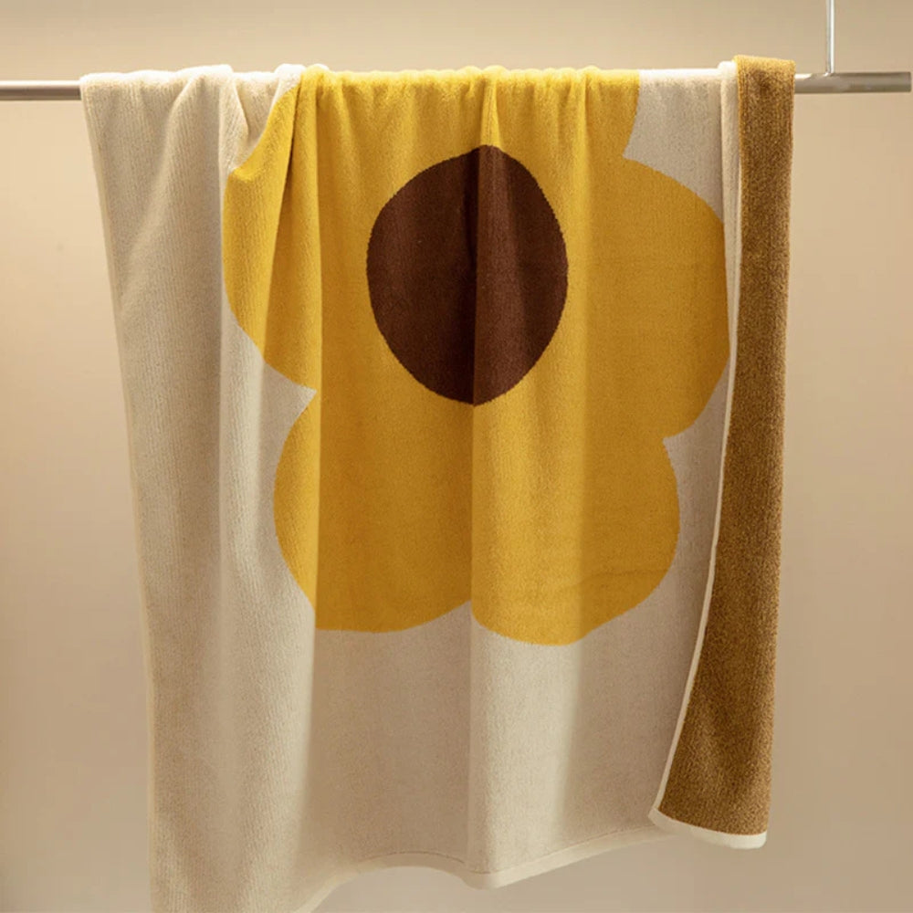 Floral Print Cotton Bath Towel-Bedding & Bath > Bath Towels-casanuva-casanuva