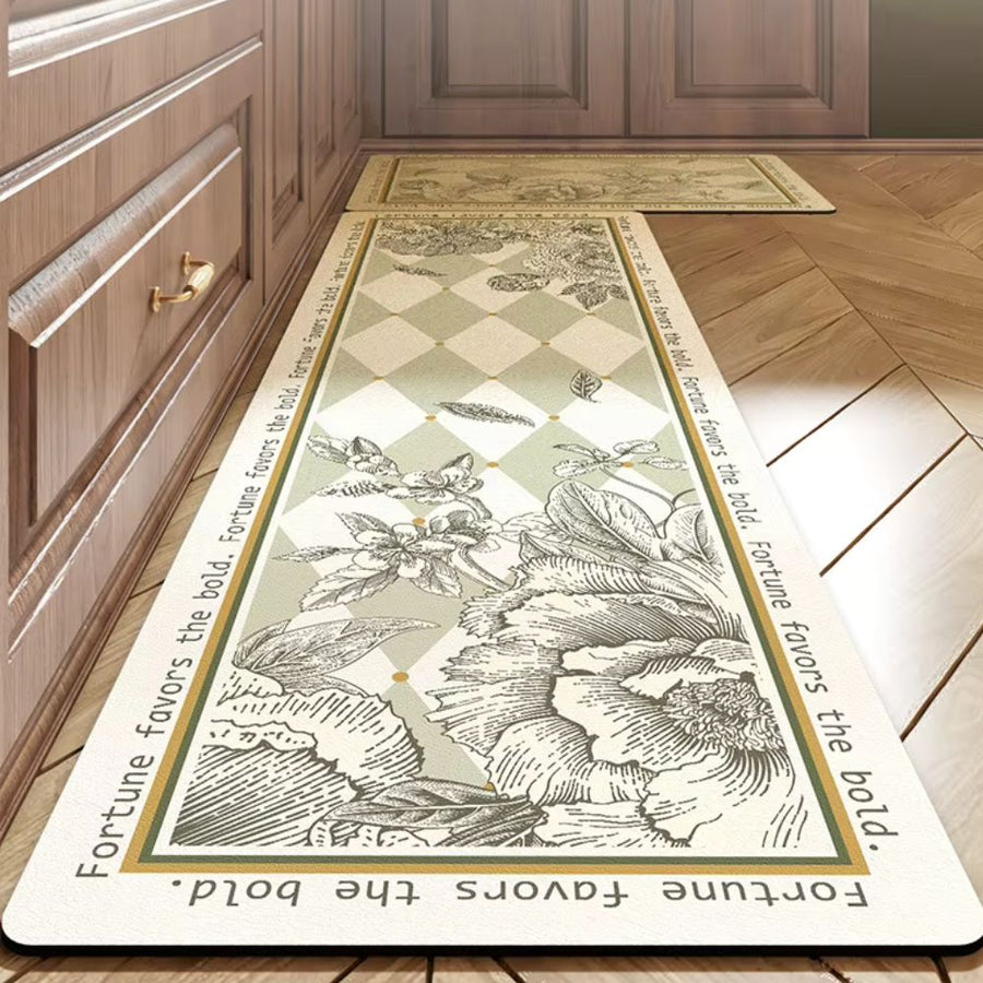 Floral Quick Dry Kitchen Mat-Kitchen & Dining > Kitchen Mats-casanuva-casanuva
