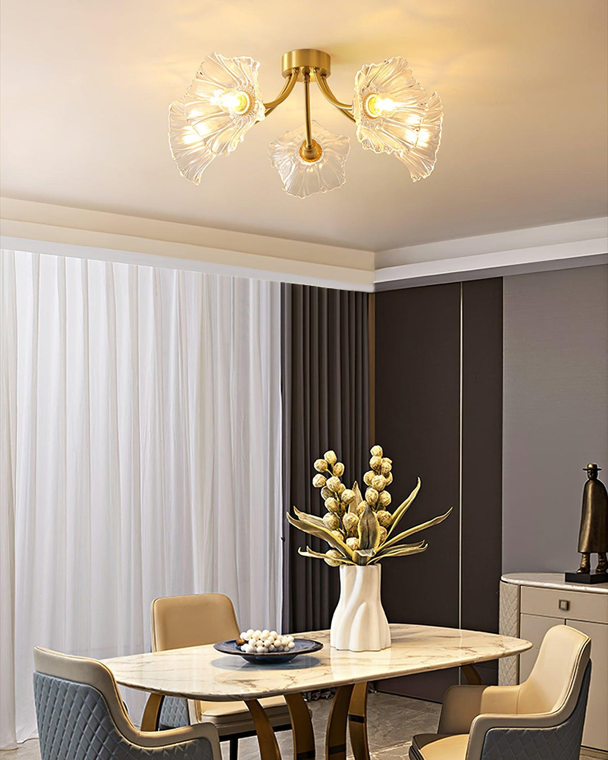 Flower Glass Ceiling Lamp-Lighting > Ceiling Lights-casanuva-casanuva