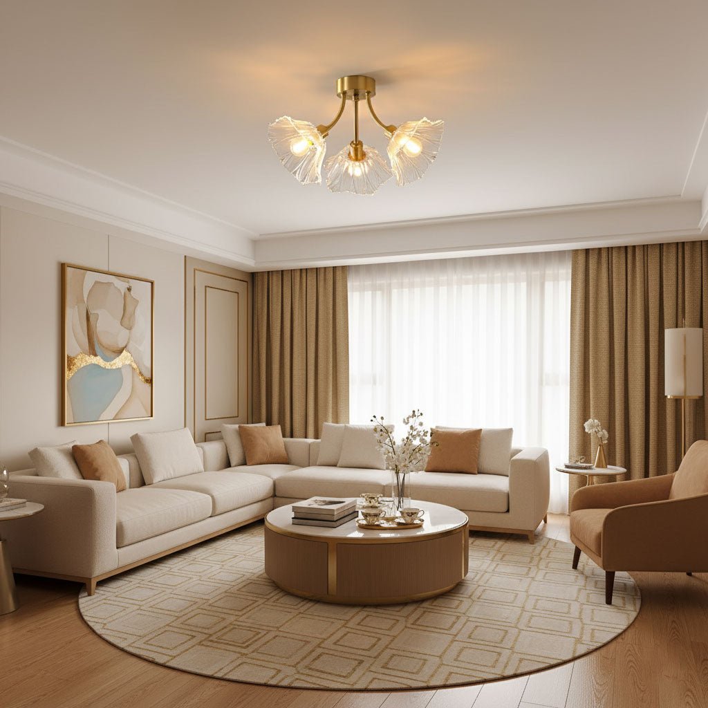 Flower Glass Ceiling Lamp-Lighting > Ceiling Lights-casanuva-casanuva
