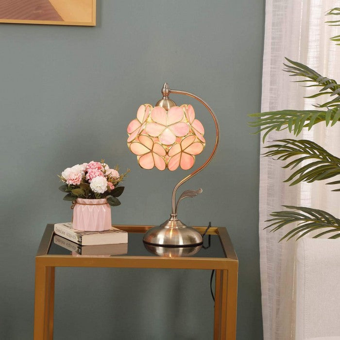 Flower Petal Glass Table Lamp Vintage Romantic Design-Lighting > Table Lamps-casanuva-casanuva