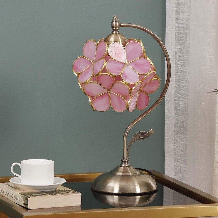Flower Petal Glass Table Lamp Vintage Romantic Design-Lighting > Table Lamps-casanuva-casanuva