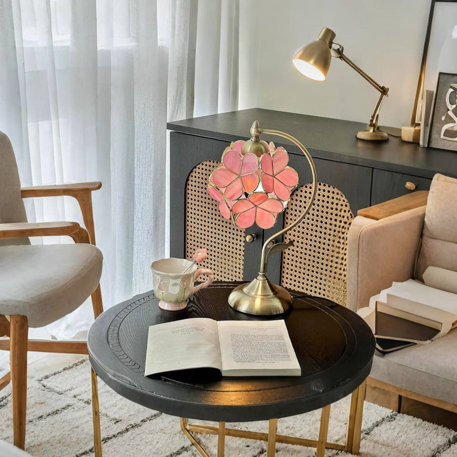 Flower Petal Glass Table Lamp Vintage Romantic Design-Lighting > Table Lamps-casanuva-casanuva
