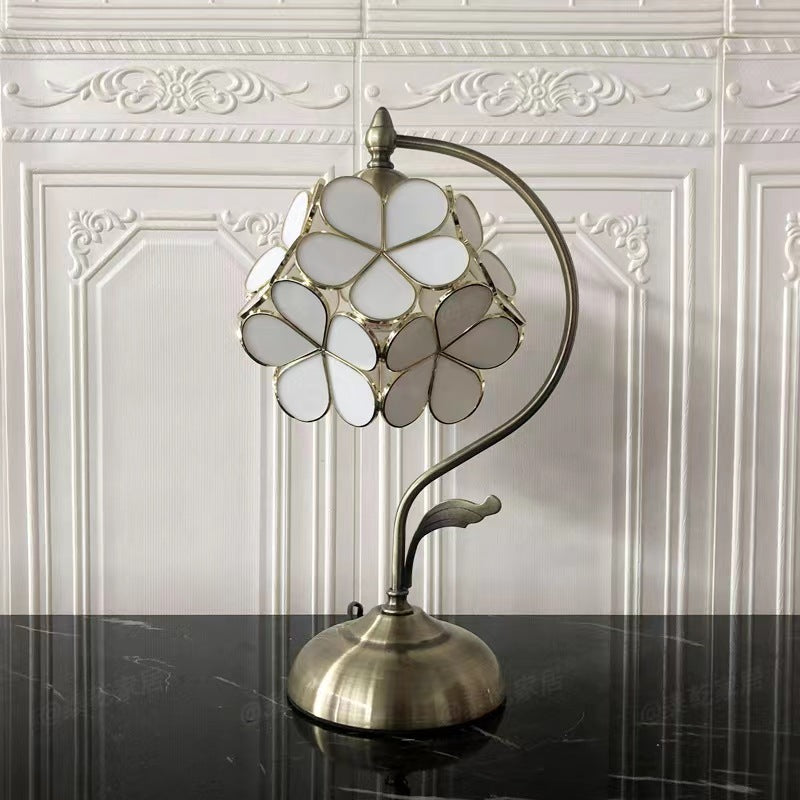 Flower Petal Glass Table Lamp Vintage Romantic Design-Lighting > Table Lamps-casanuva-casanuva