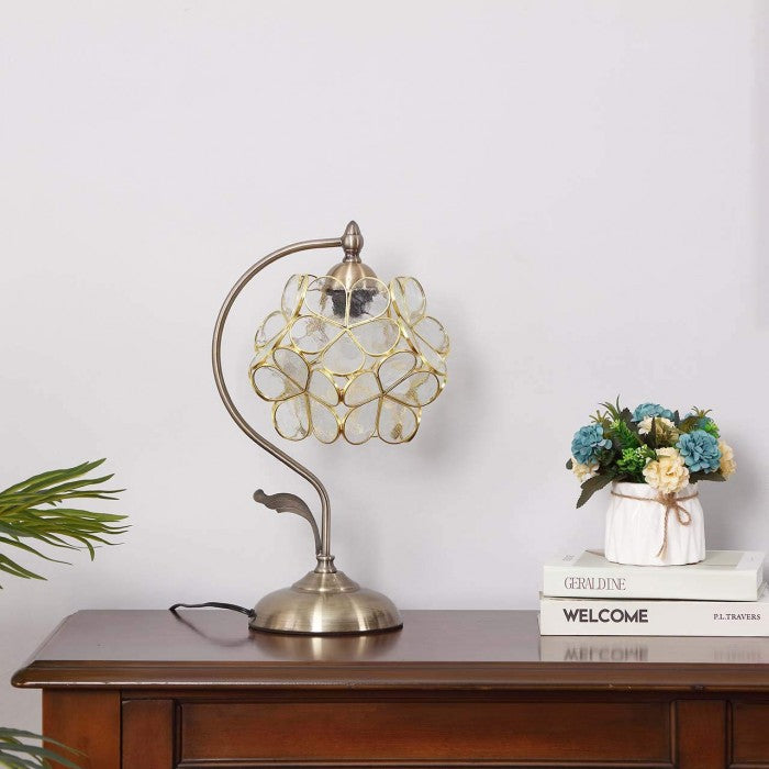 Flower Petal Glass Table Lamp Vintage Romantic Design-Lighting > Table Lamps-casanuva-casanuva