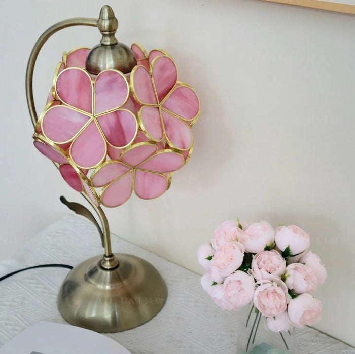 Flower Petal Glass Table Lamp Vintage Romantic Design-Lighting > Table Lamps-casanuva-casanuva