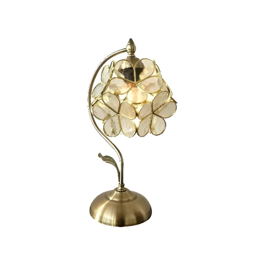 Flower Petal Glass Table Lamp Vintage Romantic Design-Lighting > Table Lamps-casanuva-Clear-EU Plug-casanuva