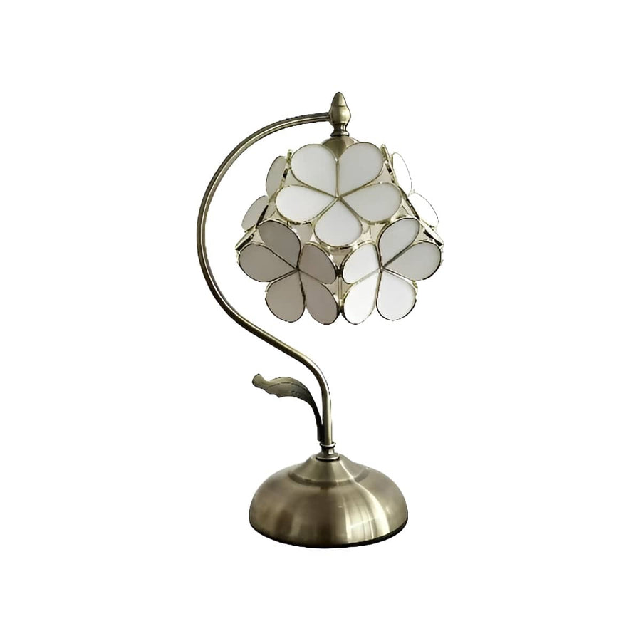 Flower Petal Glass Table Lamp Vintage Romantic Design-Lighting > Table Lamps-casanuva-White-EU Plug-casanuva