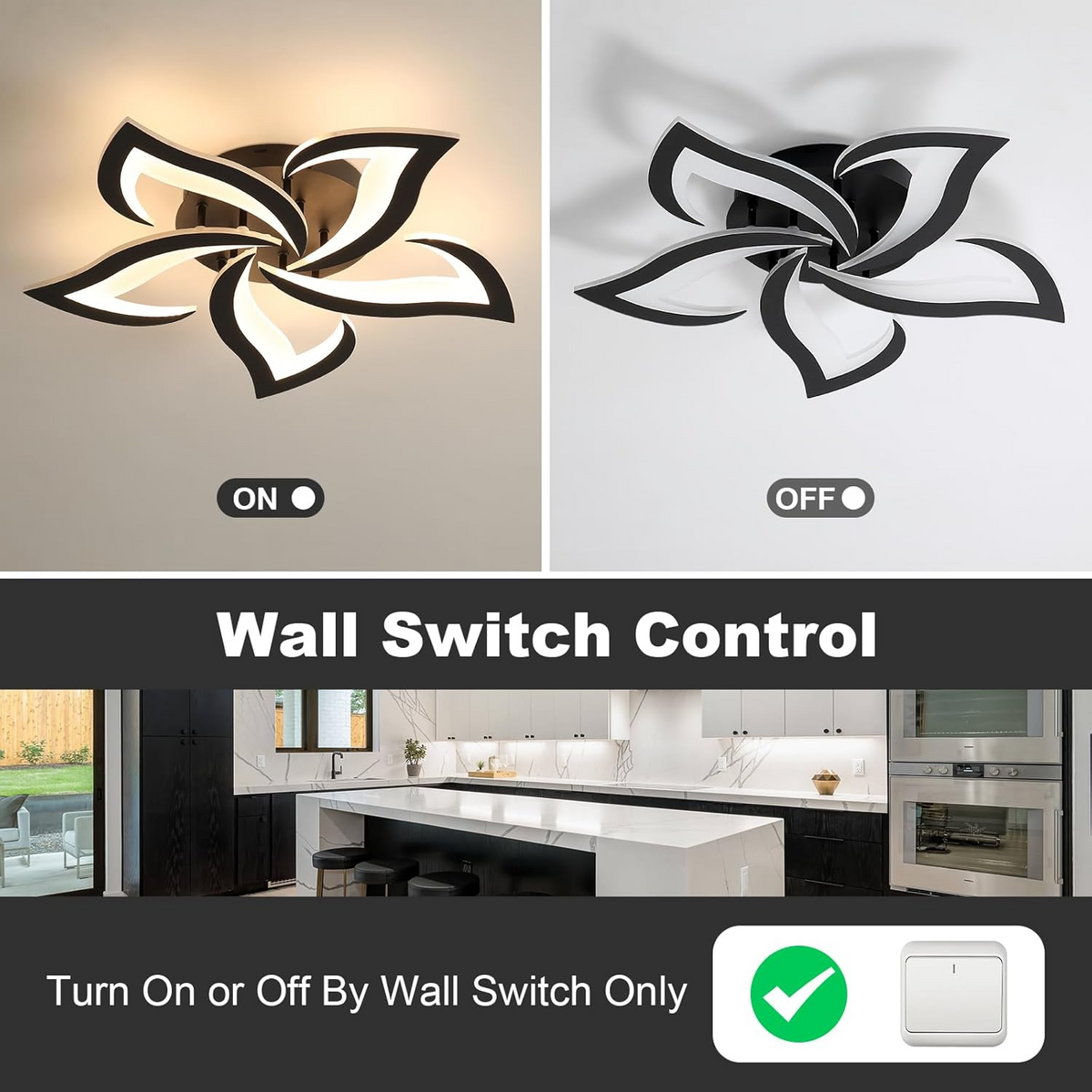 Flower Shape Iron LED Ceiling Light for Living Room-Lighting > Ceiling Lights-casanuva-casanuva
