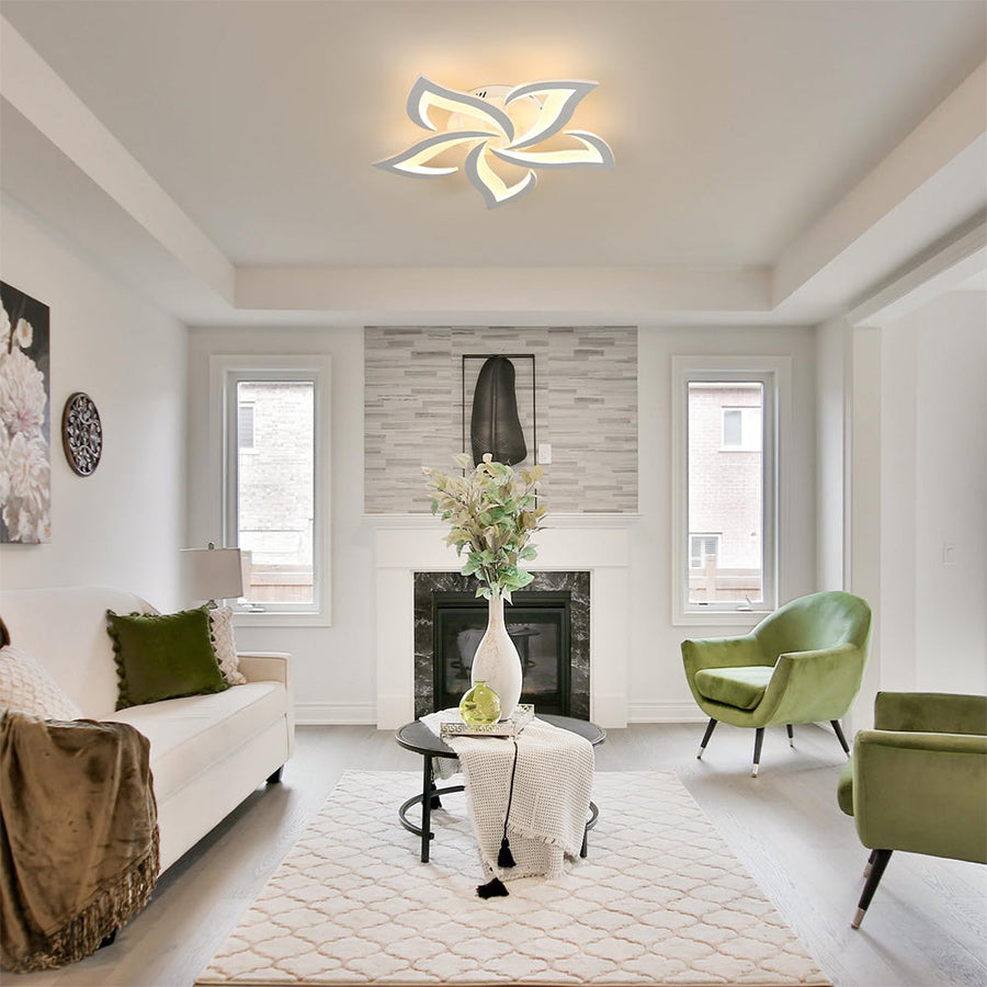Flower Shape Iron LED Ceiling Light for Living Room-Lighting > Ceiling Lights-casanuva-casanuva