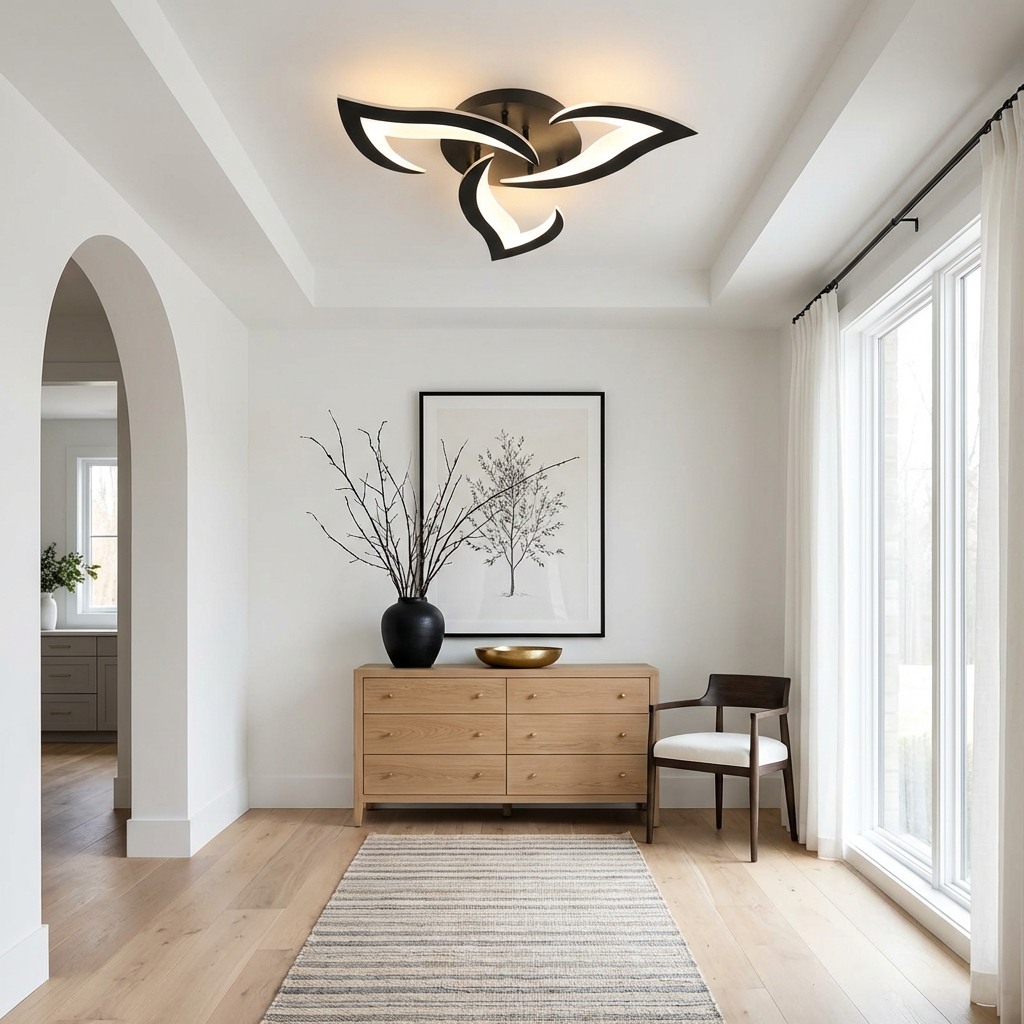 Flower Shape Iron LED Ceiling Light for Living Room-Lighting > Ceiling Lights-casanuva-casanuva