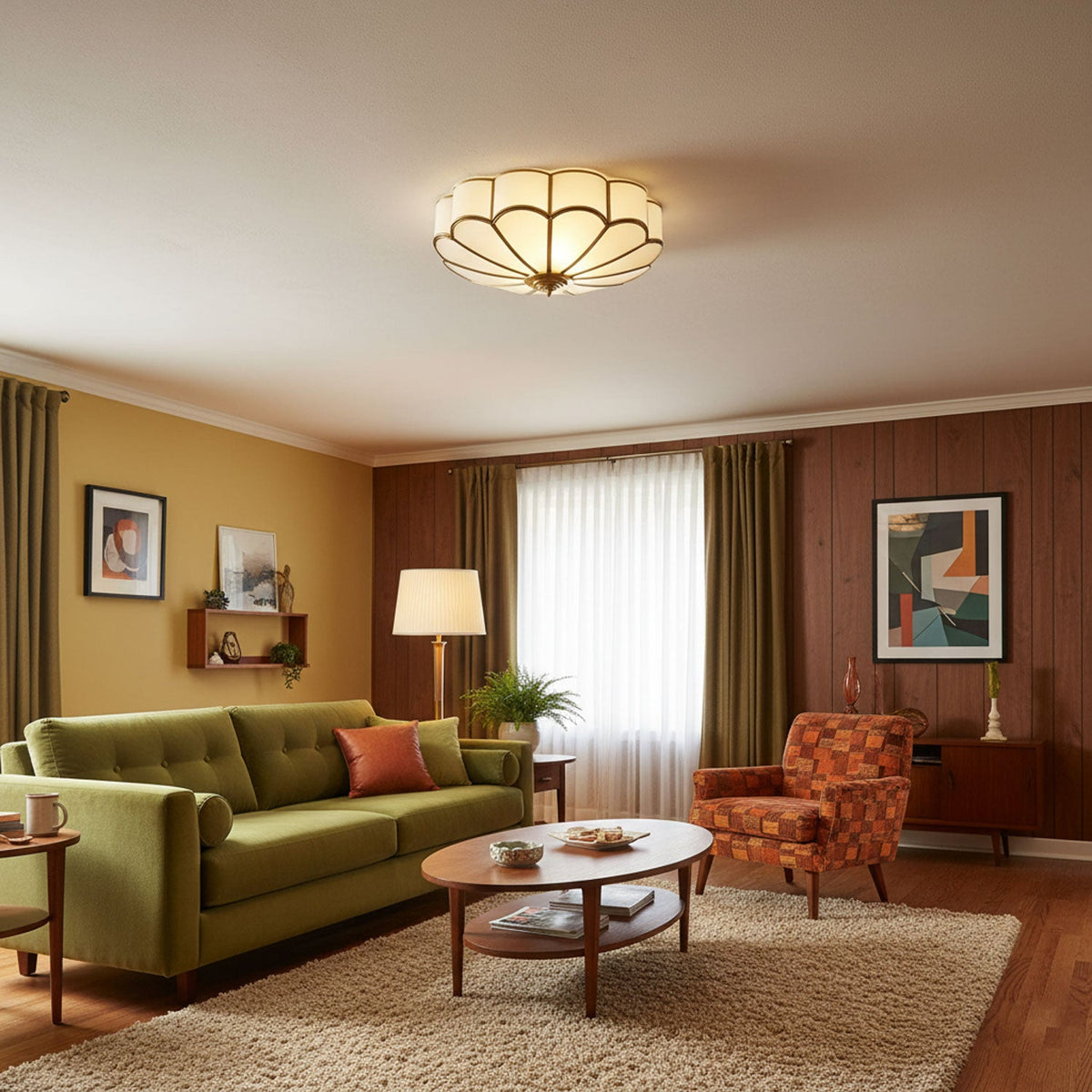 Flower Shaped Glass Recessed Ceiling Light Fixture-Lighting > Ceiling Lights-casanuva-casanuva