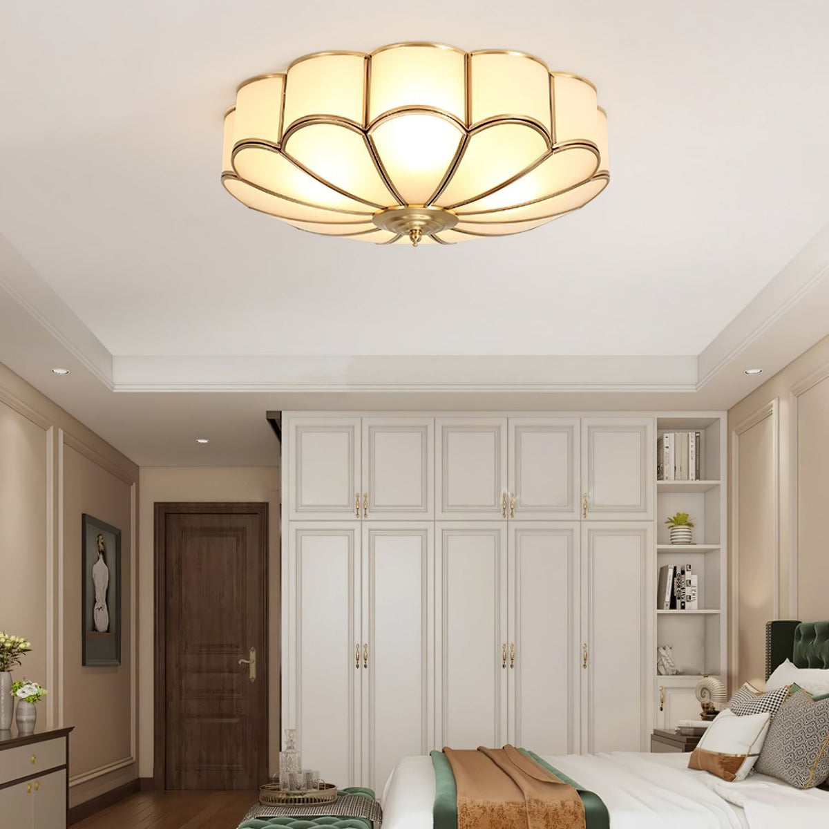 Flower Shaped Glass Recessed Ceiling Light Fixture-Lighting > Ceiling Lights-casanuva-casanuva