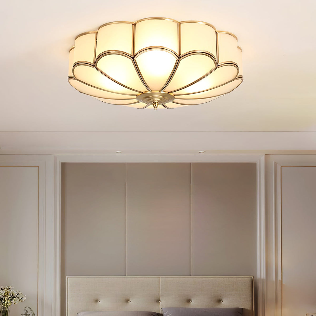 Flower Shaped Glass Recessed Ceiling Light Fixture-Lighting > Ceiling Lights-casanuva-casanuva