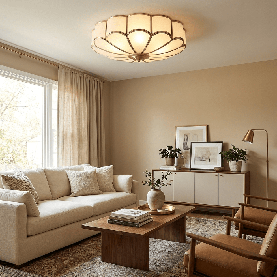 Flower Shaped Glass Recessed Ceiling Light Fixture-Lighting > Ceiling Lights-casanuva-casanuva