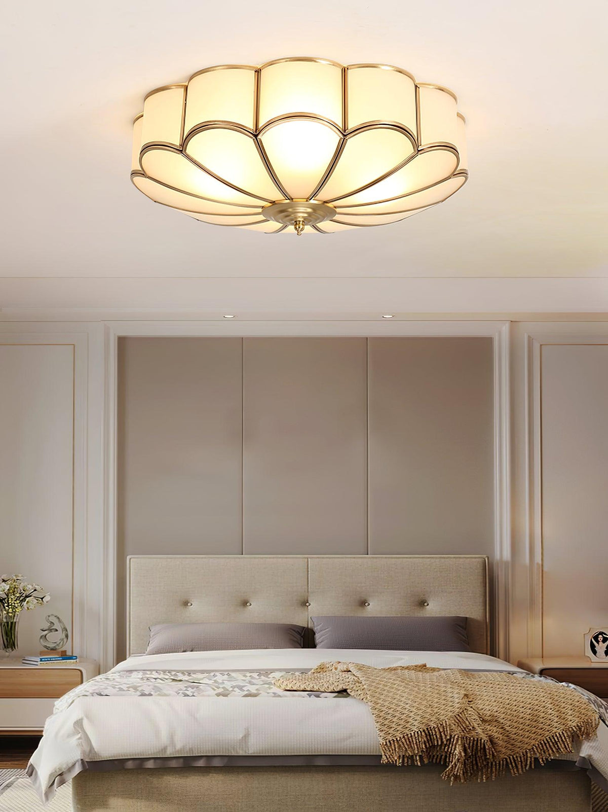 Flower Shaped Glass Recessed Ceiling Light Fixture-Lighting > Ceiling Lights-casanuva-casanuva