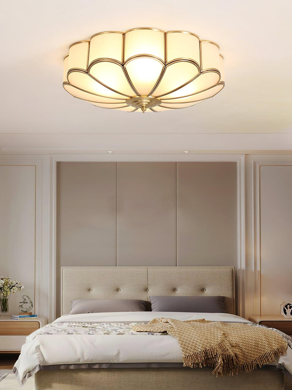 Flower Shaped Glass Recessed Ceiling Light Fixture-Lighting > Ceiling Lights-casanuva-casanuva