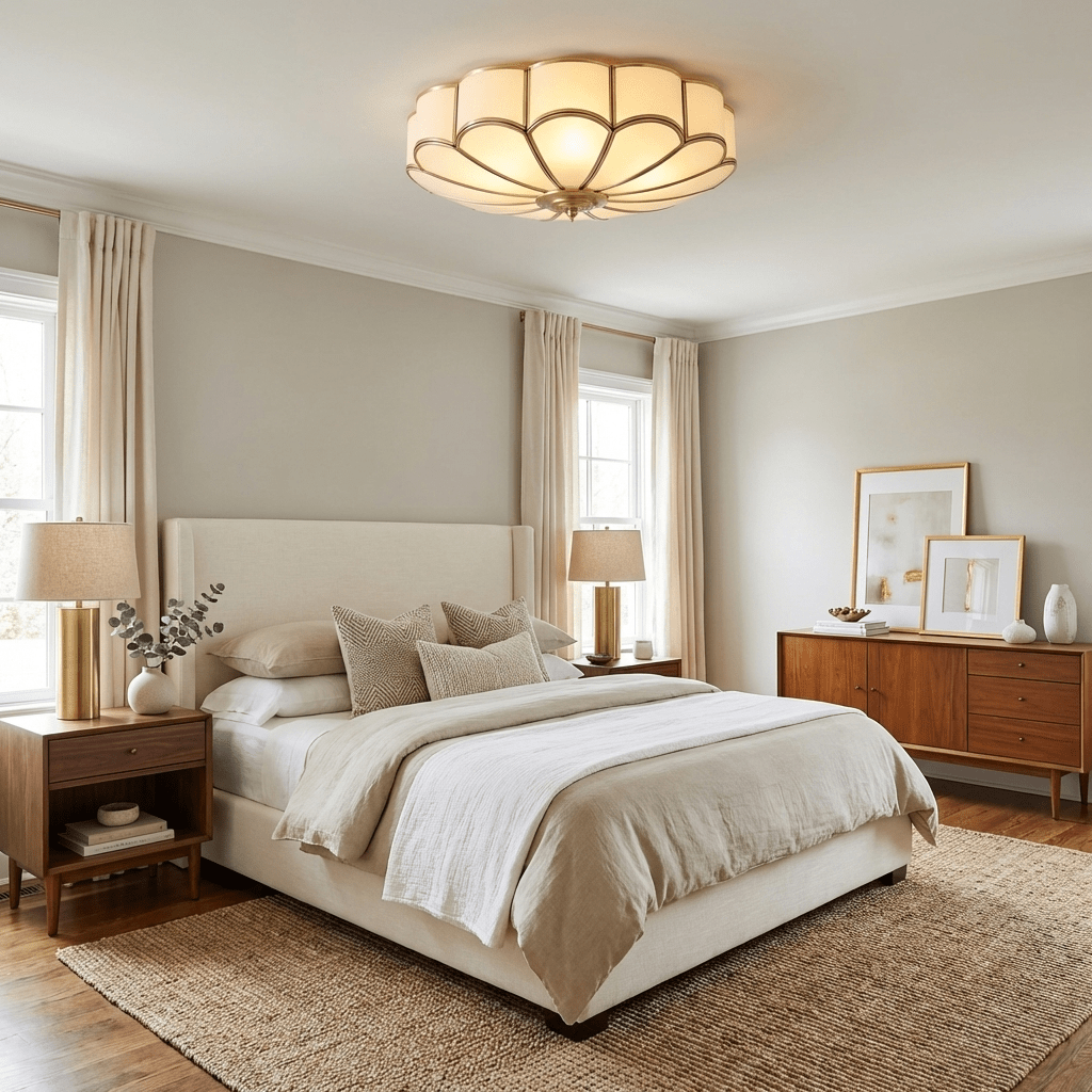 Flower Shaped Glass Recessed Ceiling Light Fixture-Lighting > Ceiling Lights-casanuva-casanuva