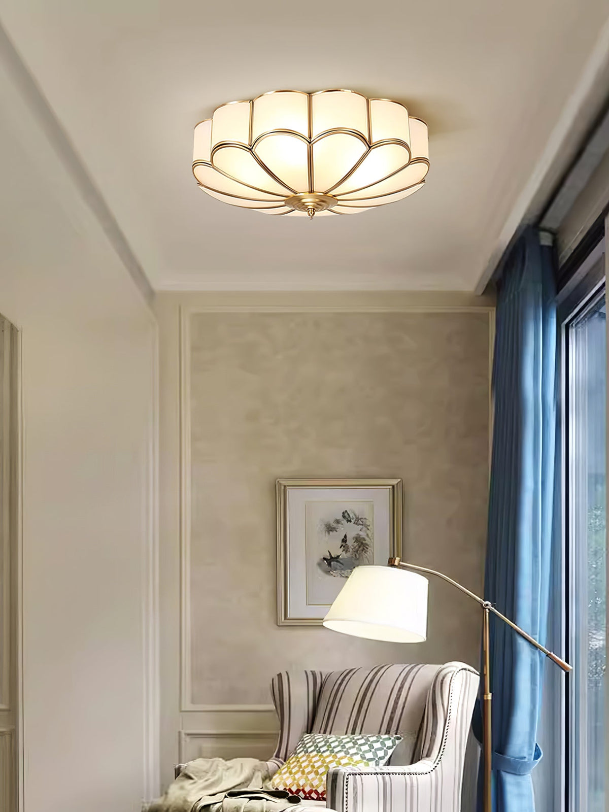Flower Shaped Glass Recessed Ceiling Light Fixture-Lighting > Ceiling Lights-casanuva-casanuva