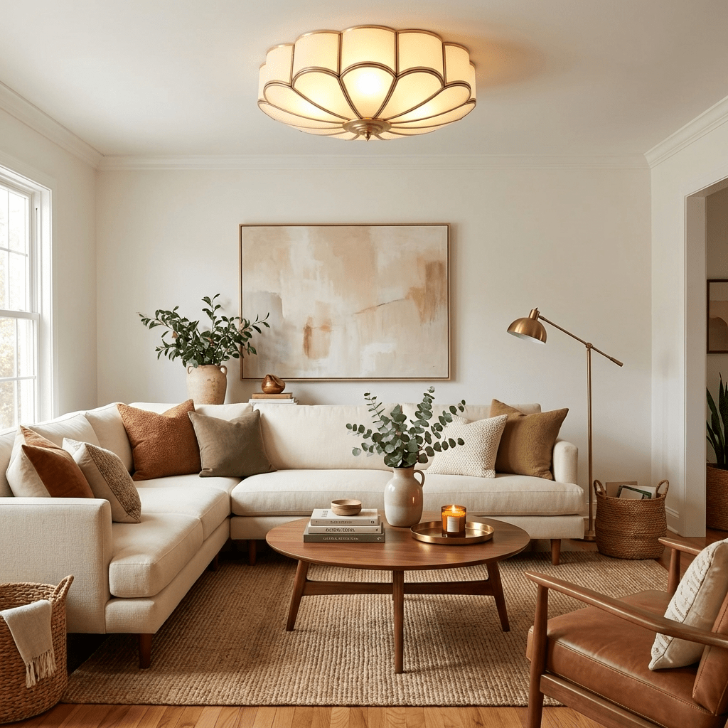 Flower Shaped Glass Recessed Ceiling Light Fixture-Lighting > Ceiling Lights-casanuva-casanuva