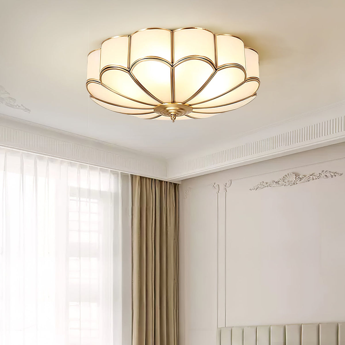 Flower Shaped Glass Recessed Ceiling Light Fixture-Lighting > Ceiling Lights-casanuva-casanuva
