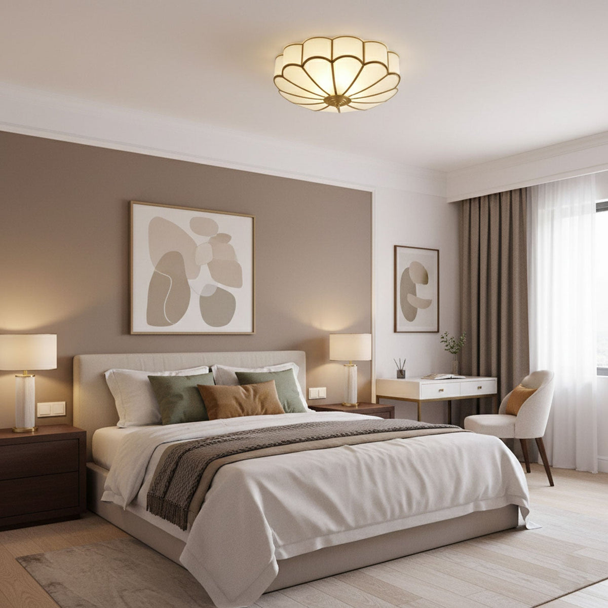 Flower Shaped Glass Recessed Ceiling Light Fixture-Lighting > Ceiling Lights-casanuva-casanuva