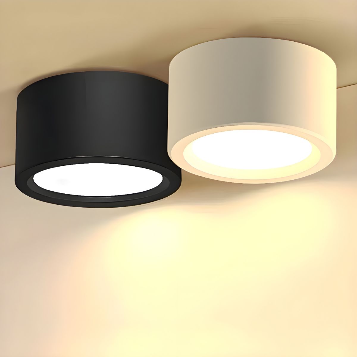 Flush Ceiling Light Nordic Style Indoor Lighting-Lighting > Ceiling Lights-casanuva-Black-D10 × H7 cm(7W)-White Light-casanuva
