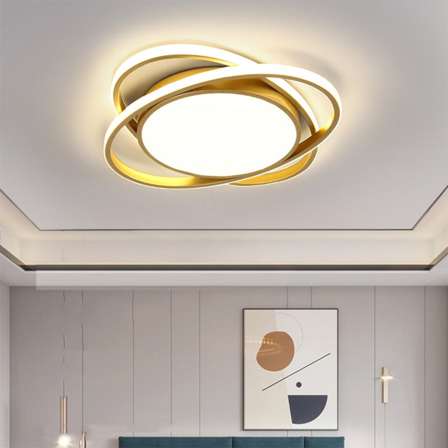 Flush Mount Ceiling Lamp for Bedroom with Stylish Design-Lighting > Ceiling Lights-casanuva-Gold-D50*H5cm-3 Color Change-casanuva
