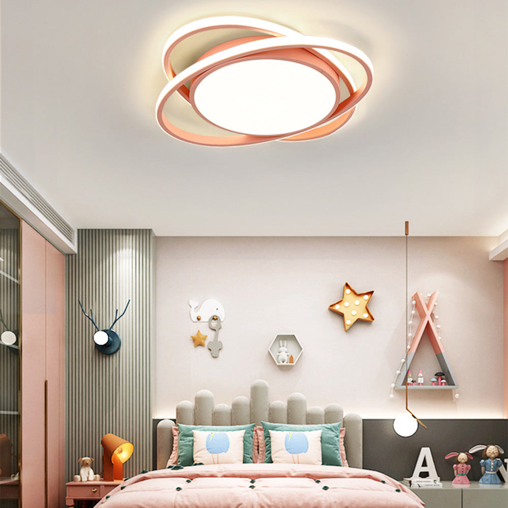 Flush Mount Ceiling Lamp for Bedroom with Stylish Design-Lighting > Ceiling Lights-casanuva-Pink-D50*H5cm-3 Color Change-casanuva