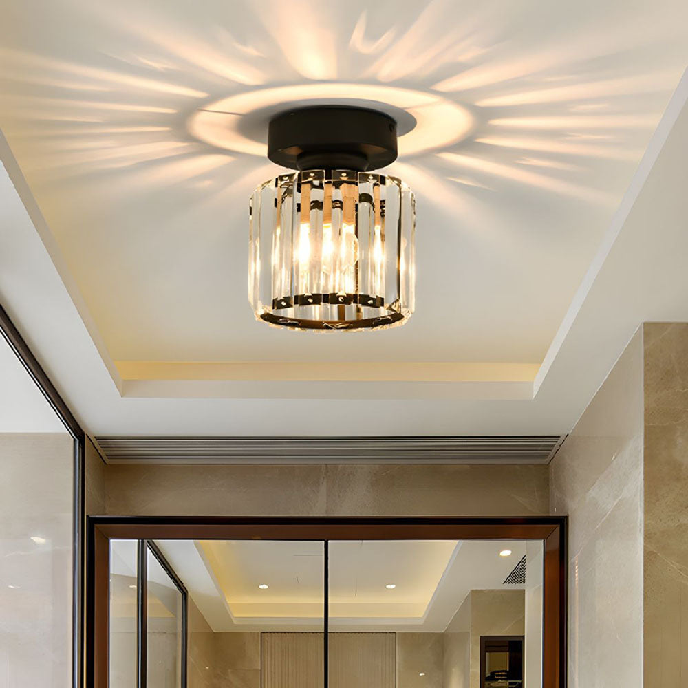 Flush Mount Ceiling Light 1-Light Modern Design-Lighting > Ceiling Lights-casanuva-Black-Circle(D13*17CM)-1 Piece-casanuva