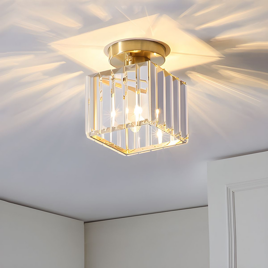 Flush Mount Ceiling Light 1-Light Modern Design-Lighting > Ceiling Lights-casanuva-Gold-Square(D20*20CM)-1 Piece-casanuva