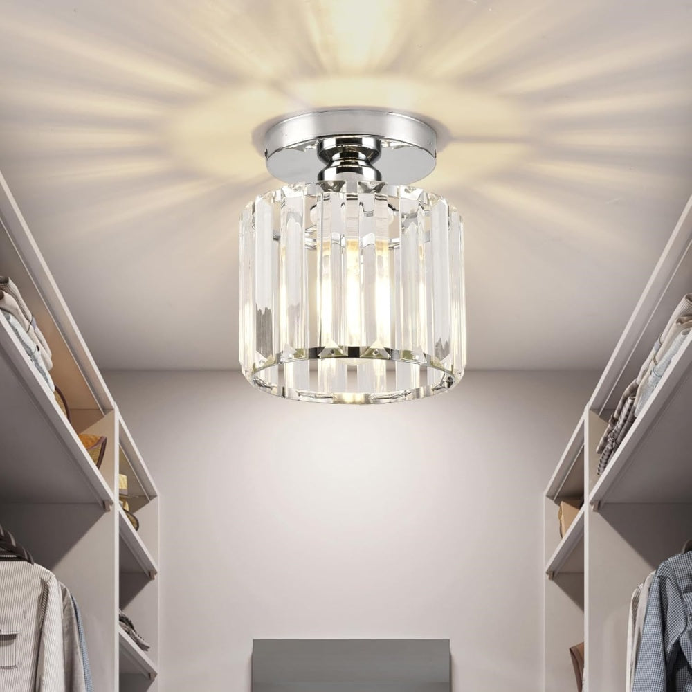 Flush Mount Ceiling Light 1-Light Modern Design-Lighting > Ceiling Lights-casanuva-Silver-Circle(D13*17CM)-1 Piece-casanuva