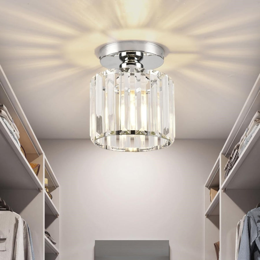 Flush Mount Ceiling Light 1-Light Modern Design-Lighting > Ceiling Lights-casanuva-Silver-Circle(D13*17CM)-1 Piece-casanuva