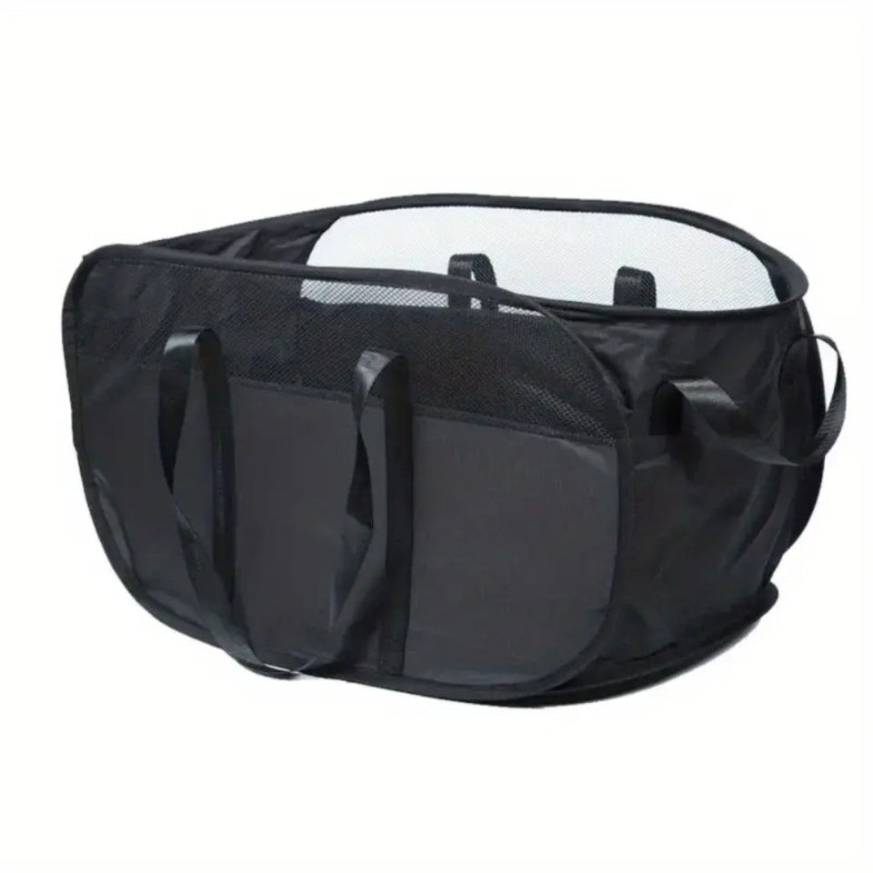 Foldable Laundry Basket with Reinforced Handles for Smart Organization-Home Decor > Decorative Accessories-casanuva-Black-casanuva