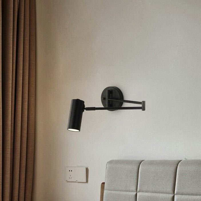 Folding Telescopic Long Pole Wall Sconce Lamp 1-Light Nordic Minimalist-Lighting > Wall Lights-casanuva-Black-100V-120V-casanuva