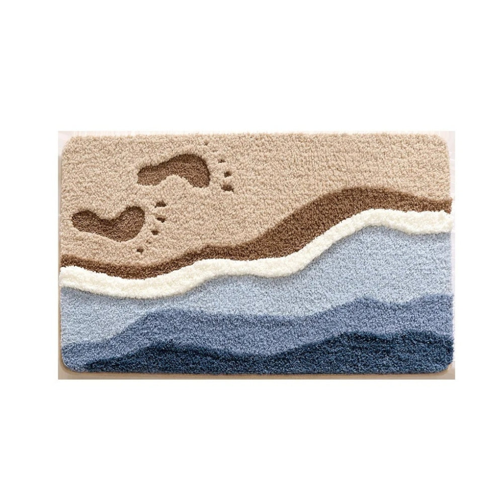 Footprint Pattern Bath Mat-Bedding & Bath > Bath Mats-casanuva-casanuva