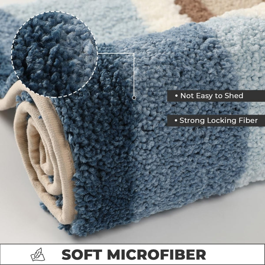 Footprint Pattern Bath Mat-Bedding & Bath > Bath Mats-casanuva-casanuva