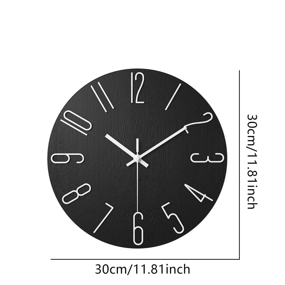 Frameless Wooden Wall Clock Scandinavian Minimalist Design-Home Decor > Clocks-casanuva-casanuva