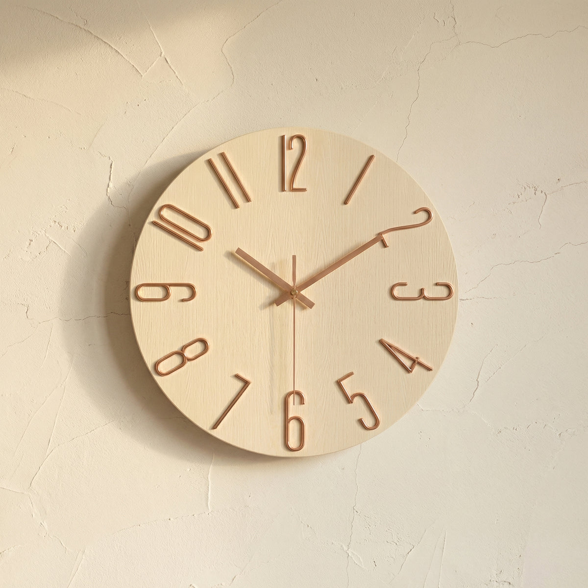 Frameless Wooden Wall Clock Scandinavian Minimalist Design-Home Decor > Clocks-casanuva-casanuva