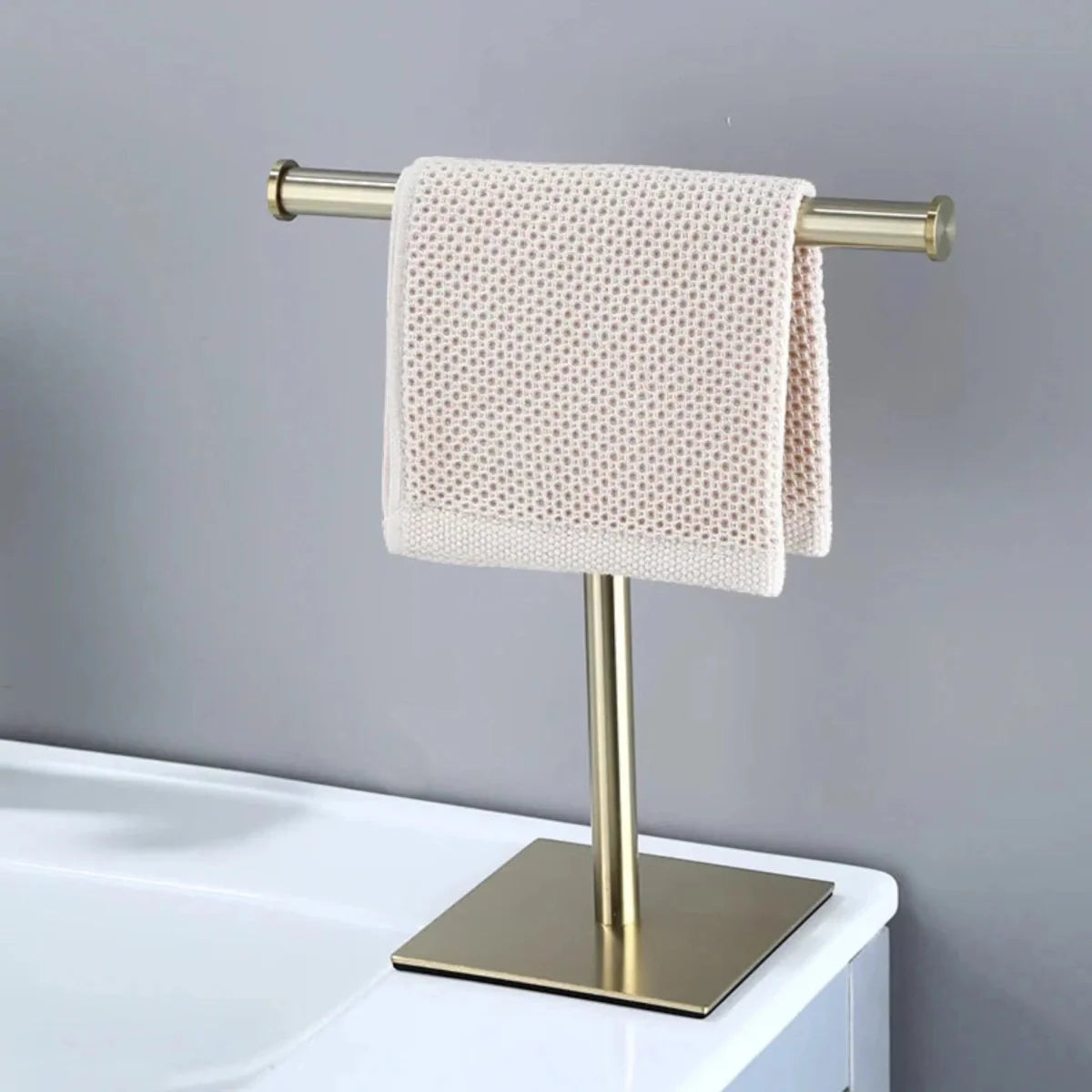 Freestanding Metal Towel Rack for Bathroom Storage-Bedding & Bath > Bathroom Accessories-casanuva-Gold-casanuva