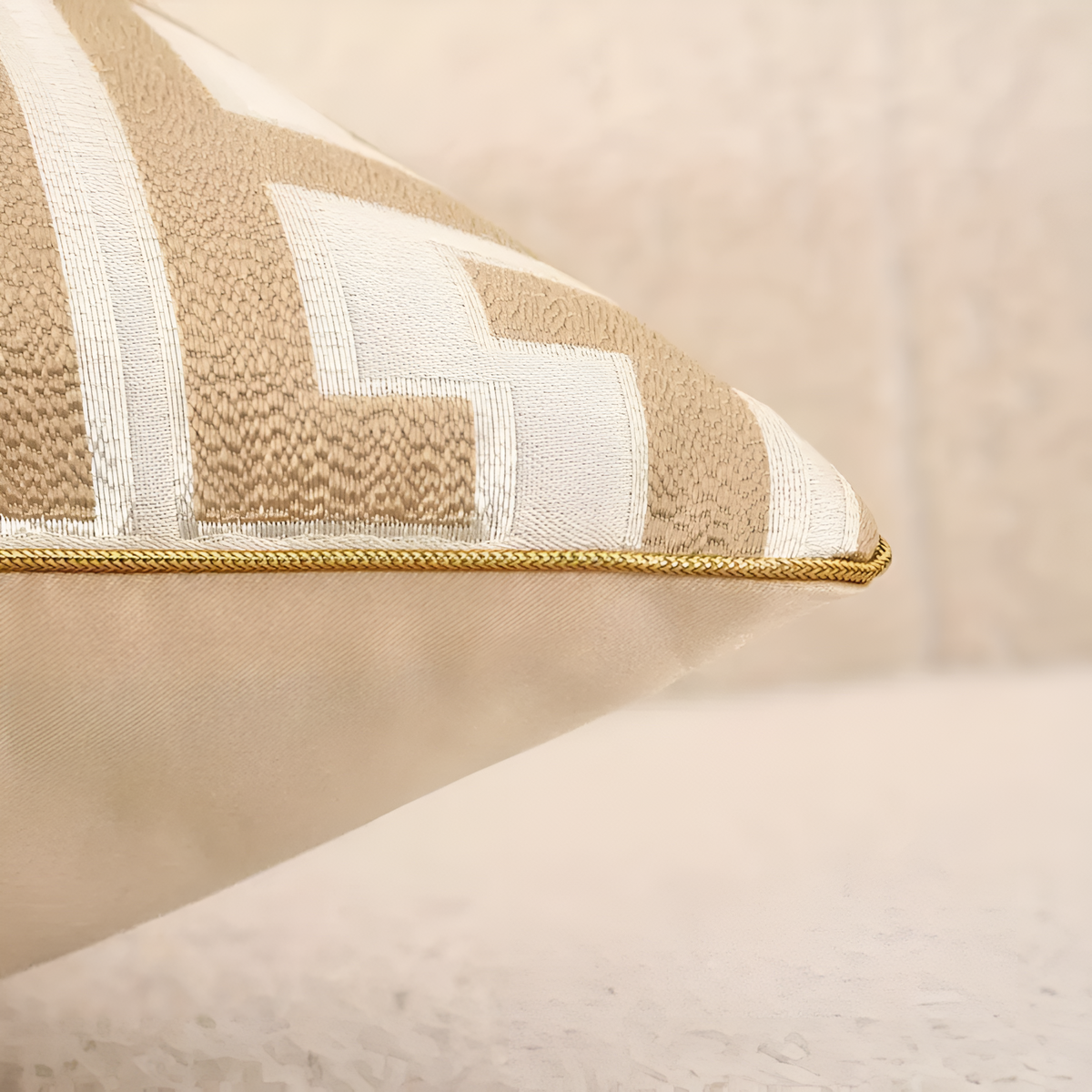 Geometric Jacquard Cushion Cover-Covers & Textiles > Cushion Covers-casanuva-casanuva