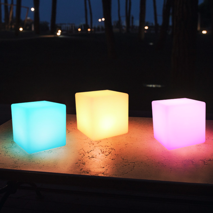 Geometric LED Battery Operated Remote Night Light Table Lamp-Lighting > Ambient Lighting-casanuva-casanuva