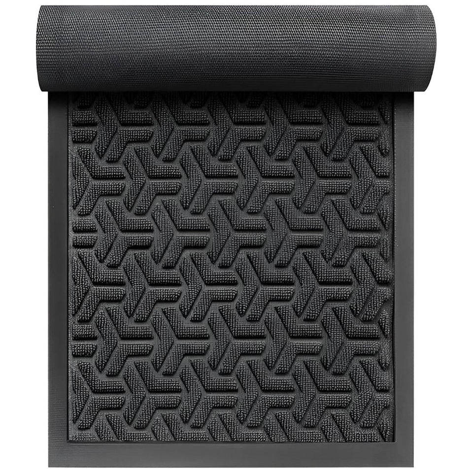 Geometric Pattern Entryway Door Mat-Rugs & Mats > Door Mats-casanuva-Black-17"x29"-casanuva