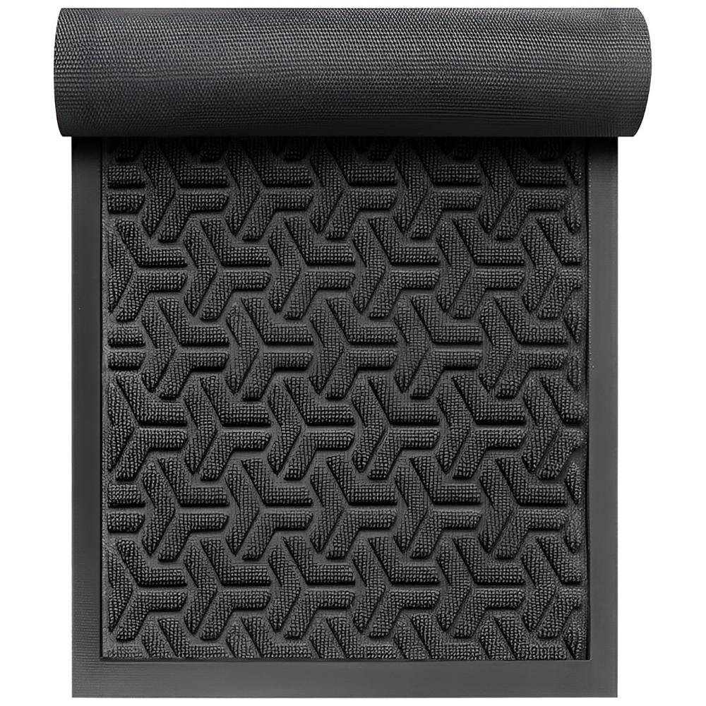Geometric Pattern Entryway Door Mat-Rugs & Mats > Door Mats-casanuva-Black-17"x29"-casanuva
