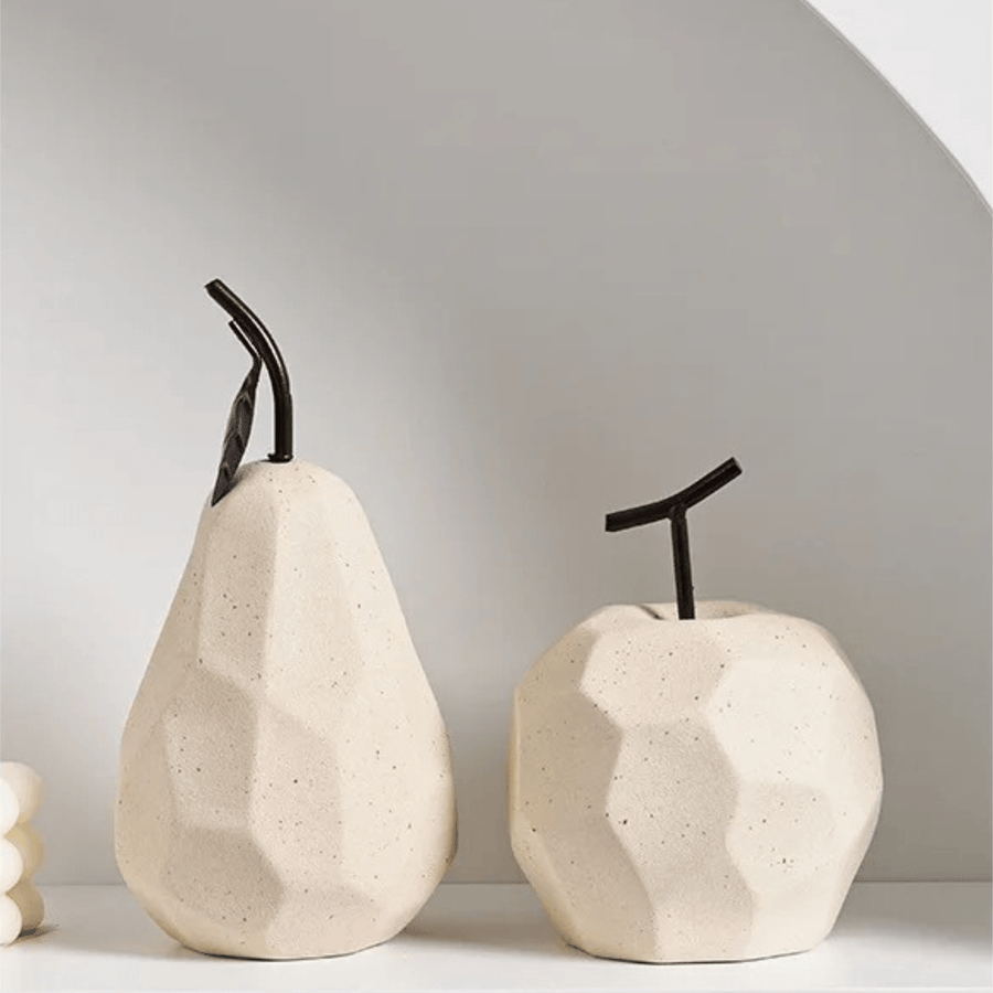 Geometric Resin Fruit Sculpture-Home Decor > Sculptures & Figurines-casanuva-casanuva