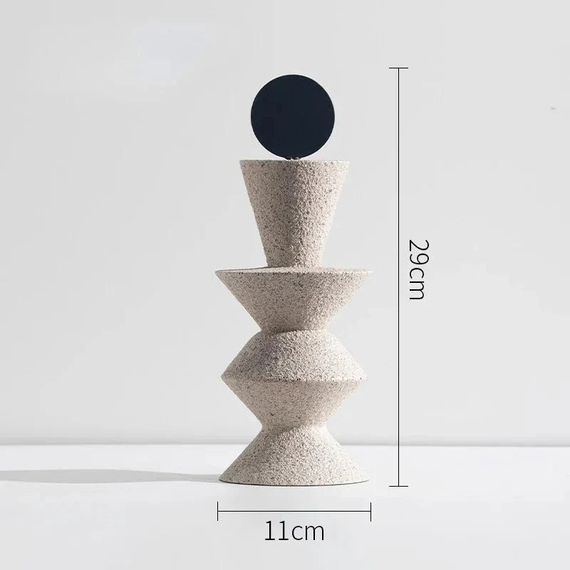 Geometric Sanded Resin Statue-Home Decor > Sculptures & Figurines-casanuva-C-casanuva