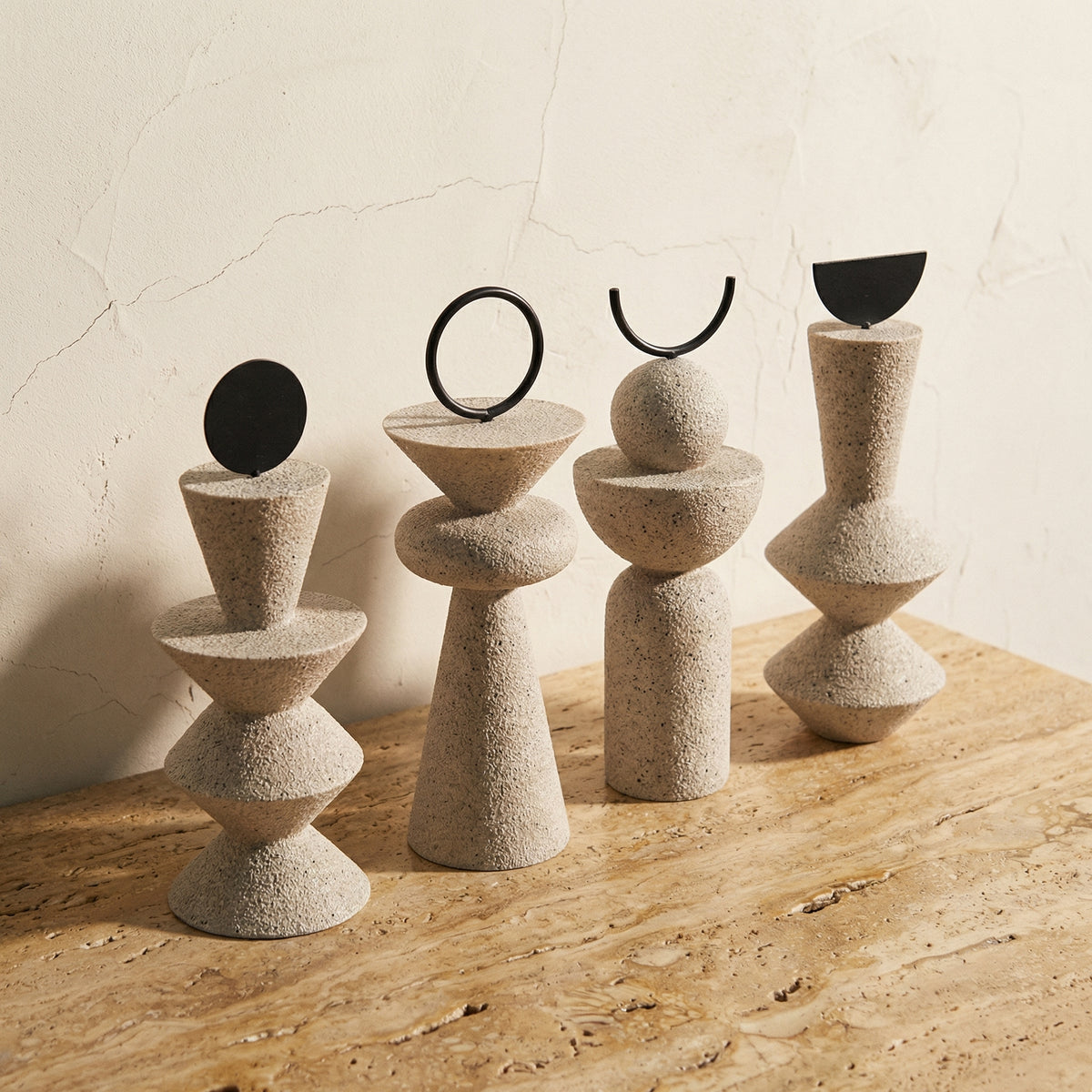 Geometric Sanded Resin Statue-Home Decor > Sculptures & Figurines-casanuva-casanuva
